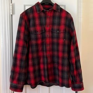 Arbor Red and Black Heavy Flannel Shirt